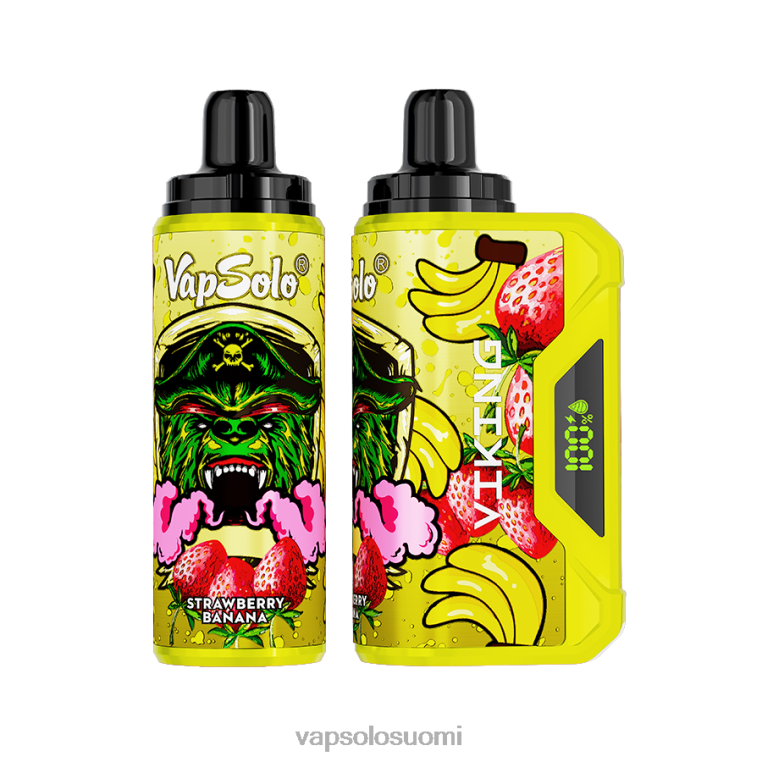 VapSolo VIKING kertakäyttöinen vape mansikka banaani 82HZN43 - Vapsolo Suomi