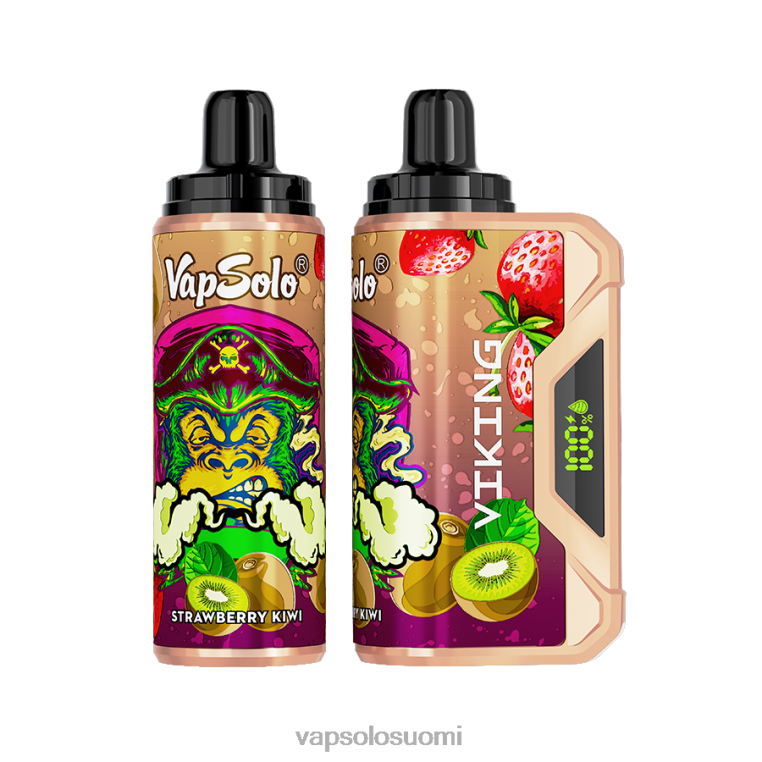 VapSolo VIKING kertakäyttöinen vape mansikka kiivi 82HZN44 - Vapsolo Helsinki