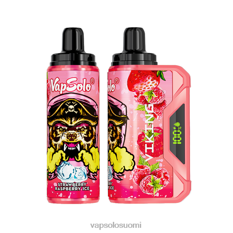 VapSolo VIKING kertakäyttöinen vape mansikka vadelmajäätä 82HZN45 - Vapsolo Review