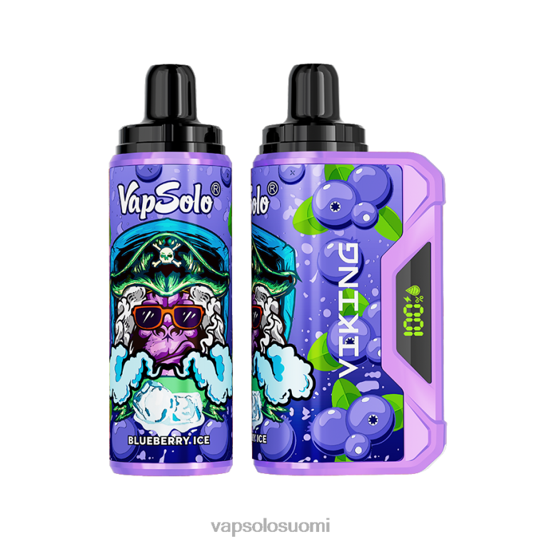 VapSolo VIKING kertakäyttöinen vape mustikka 82HZN36 - Vapsolo Review