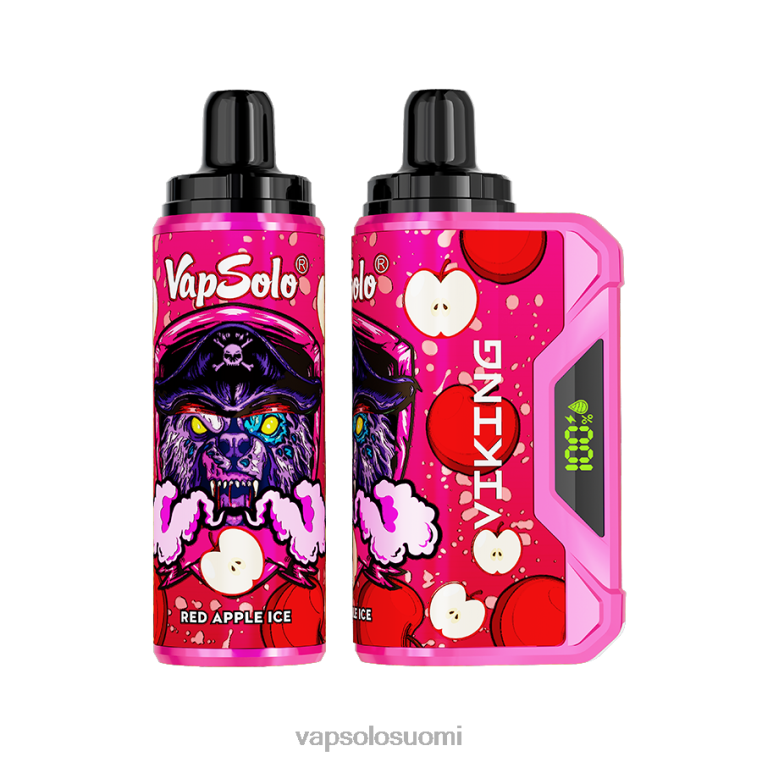 VapSolo VIKING kertakäyttöinen vape punaisen omenan jäätä 82HZN42 - Vapsolo Review